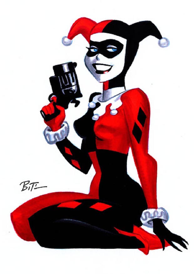 Arriba 77+ imagen harley quinn caricatura batman