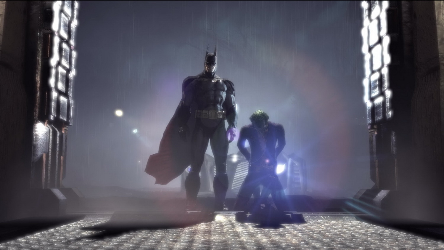 batman and joker fighting arkham city