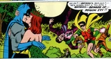 Poison Ivy's first appearance in Batman #181. Art by Carmine Infantino.