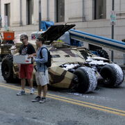 Batmobile on set