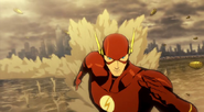 Flash esquivando las balas