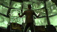 Riddler in his secret control room in Arkham City