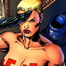 weiblicher Kupferkopf Batman