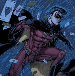 Tim's original Red Robin costume chronologically in the DCnU