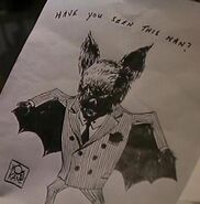 Bob's cartoon of a "Bat-Man".