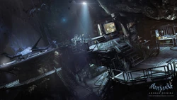 The Batcave as it appears in Arkham Origins.