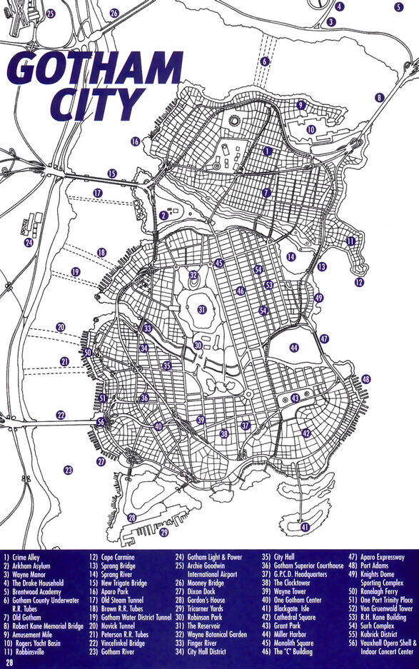 Map Of Gotham City And Metropolis Gotham City | Batman Wiki | Fandom