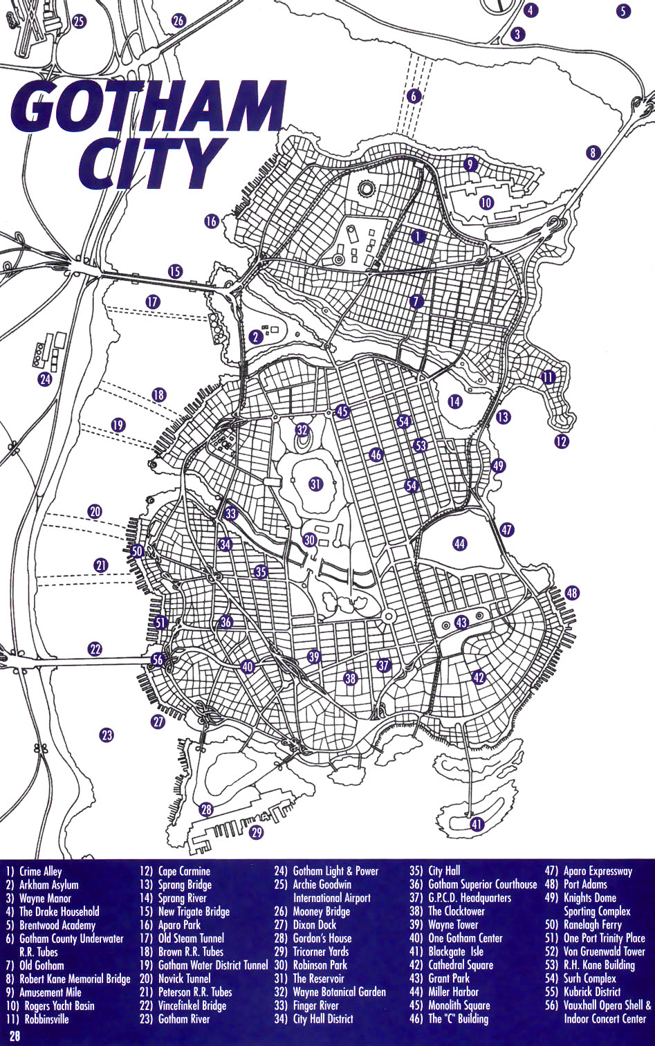 Map Of Gotham And Metropolis Gotham City | Batman Wiki | Fandom