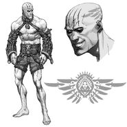 Concepts of Victor Zsasz by character artist Carlos D'Anda.