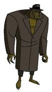 Killer Croc with a coat and hat