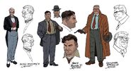 Alfred, Harvey Bullock, and James Gordon concept art by Joe Quinones