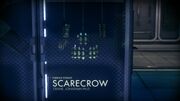 Scarecrow's gear in the GCPD evidence room