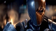 Deathstroke durant le combat contre Batman
