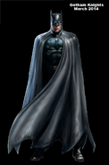 A promo picture for Batman: Gotham Knights, featuring Batman.