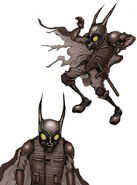 The Bat-Suit, with gas mask