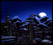 Gotham City and the Observatory as Background