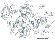 Character model sheet for Batman & Mr. Freeze: SubZero
