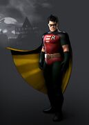 Animated Robin skin for the video game Batman: Arkham City