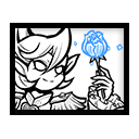 Кошка с замороженной розой