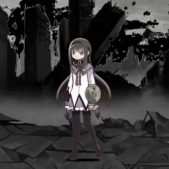 Leather homura 　2 Puella Magi Madoka Magica Akemi Homura Cosplay Shoes