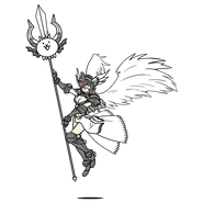 High quality art of True Valkyrie Cat with the wing design from her concept art