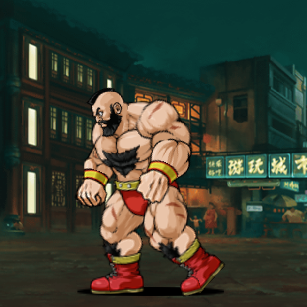 Street Fighter 6 - Zangief Wallpaper - Cat with Monocle