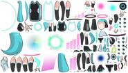 Hatsune Miku's spritesheet