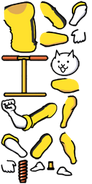 Kung Fu Cat's spritesheet in Go! Go! Pogo Cat