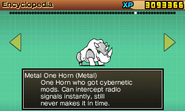 Metal One Horn's Enemy Guide entry in The Battle Cats POP!