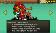 Dark Emperor Santa's description in The Battle Cats POP!