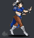 Chun-Li's moving animation