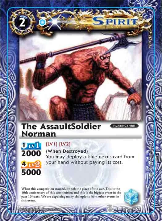 The Assaultsoldier Norman Battle Spirits Wiki Fandom