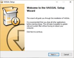 Welcome to the Vassal Setup Wizard