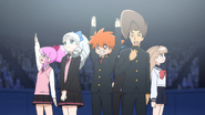 Kyouka, Toppa, My Sunshine, Kakeru & Fumiko in school uniform