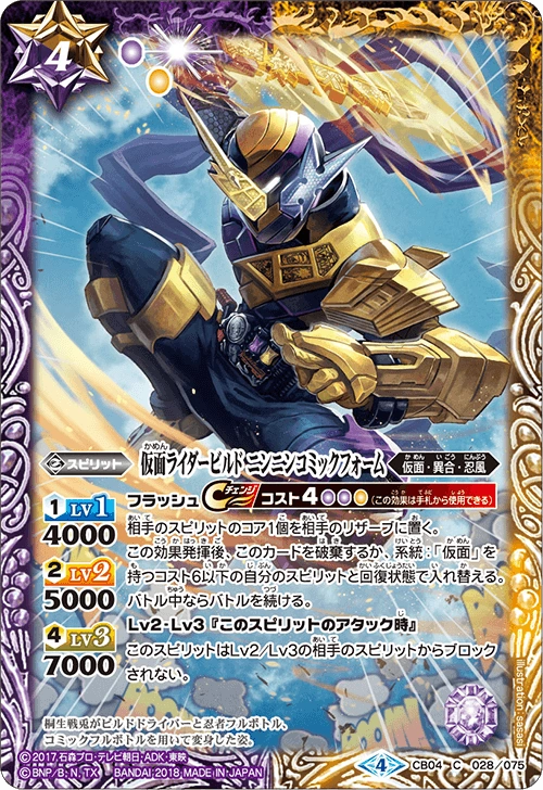 Kamen Rider Build NinninComic Form | Battle Spirits Wiki | Fandom