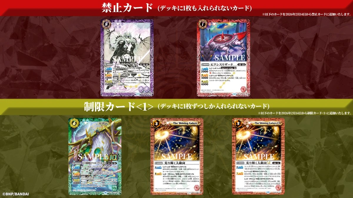 Ban and Limit Update Record | Battle Spirits Wiki | Fandom