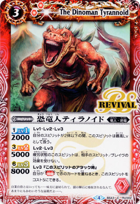 The Dinoman Tyrannoid Battle Spirits Wiki Fandom