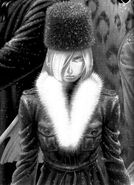 Vilma during the impact winter from the inside cover of the Japanese version of Angel's Vision.
