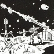 A railman (right) at work in .