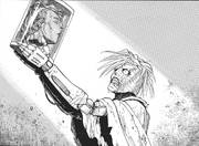 Zapan holds Sarah's head