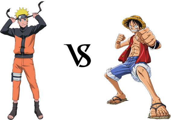 Lexica - Monkey d.luffy lutando contra naruto uzumaki em um rio