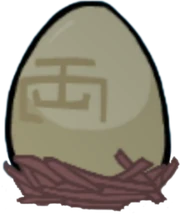 The Egg that the Duck Shark Hatches from. The player must touch the egg in order to hatch it.