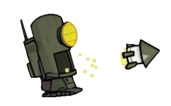 Robot launching a missile.
