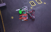 All three robots collide.