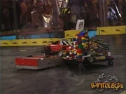 The pulverizer hits Stewbot.