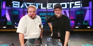 Trey Greg BattleBots.jpg (69 KB) Greg Munson and Trey Roski with several Giant Bolt awards.