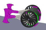 CAD of the 2019 Axe Backwards redesign.
