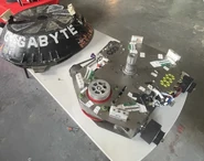 Gigabyte's chassis next to its shell in November 2023.