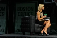 Molly McGrath working for Boston Celtics.