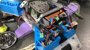 Valkyrie's new Castle weapon motor setup during BattleBots FaceOffs.